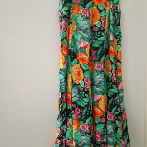 Carole Little Vibrant Floral Maxi Skirt